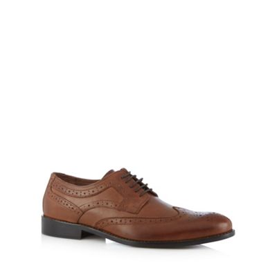 J by Jasper Conran Designer tan leather punched hole brogues